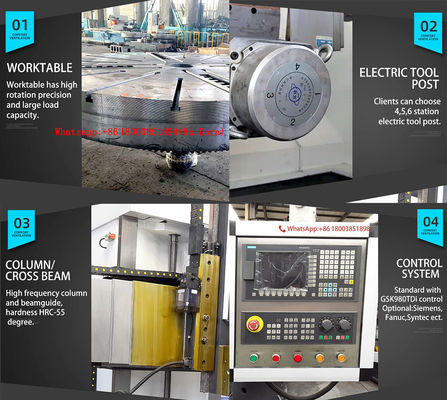 Double Column High Speed Heavy Duty Cnc Vertical Lathe Heavy Load Capacity Vertical Turning Lathe