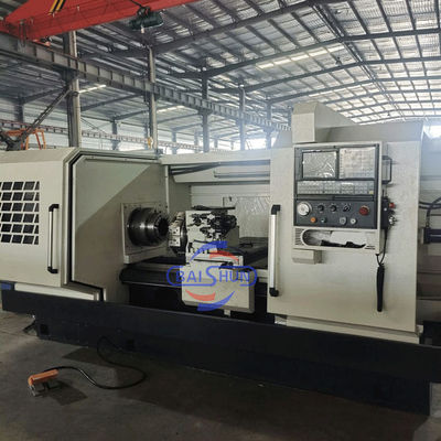 Large Diameter QK1325 Double Chuck 2 Axis CNC Flat Bed Pipe Threading Lathe